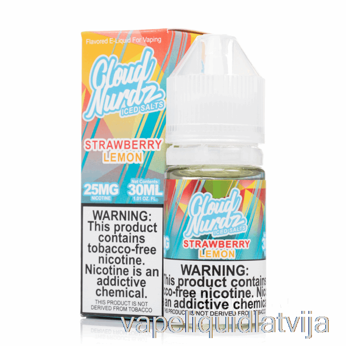 Ledus Zemeņu Citrons - Mākonis Nurdz Salts - 30ml 25mg Vape šķidrums